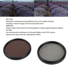 3 In 1 Camera Filter Set UV CPL ND8 Optical Glass Aluminum Alloy Anti Finge AZCZ