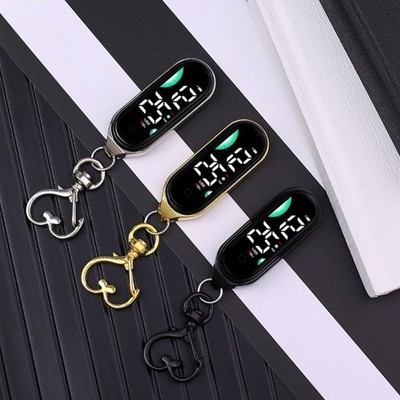 Keychain Pocket Watch Led Electronic Hanging Watch Touch Digital Watch Outdoor