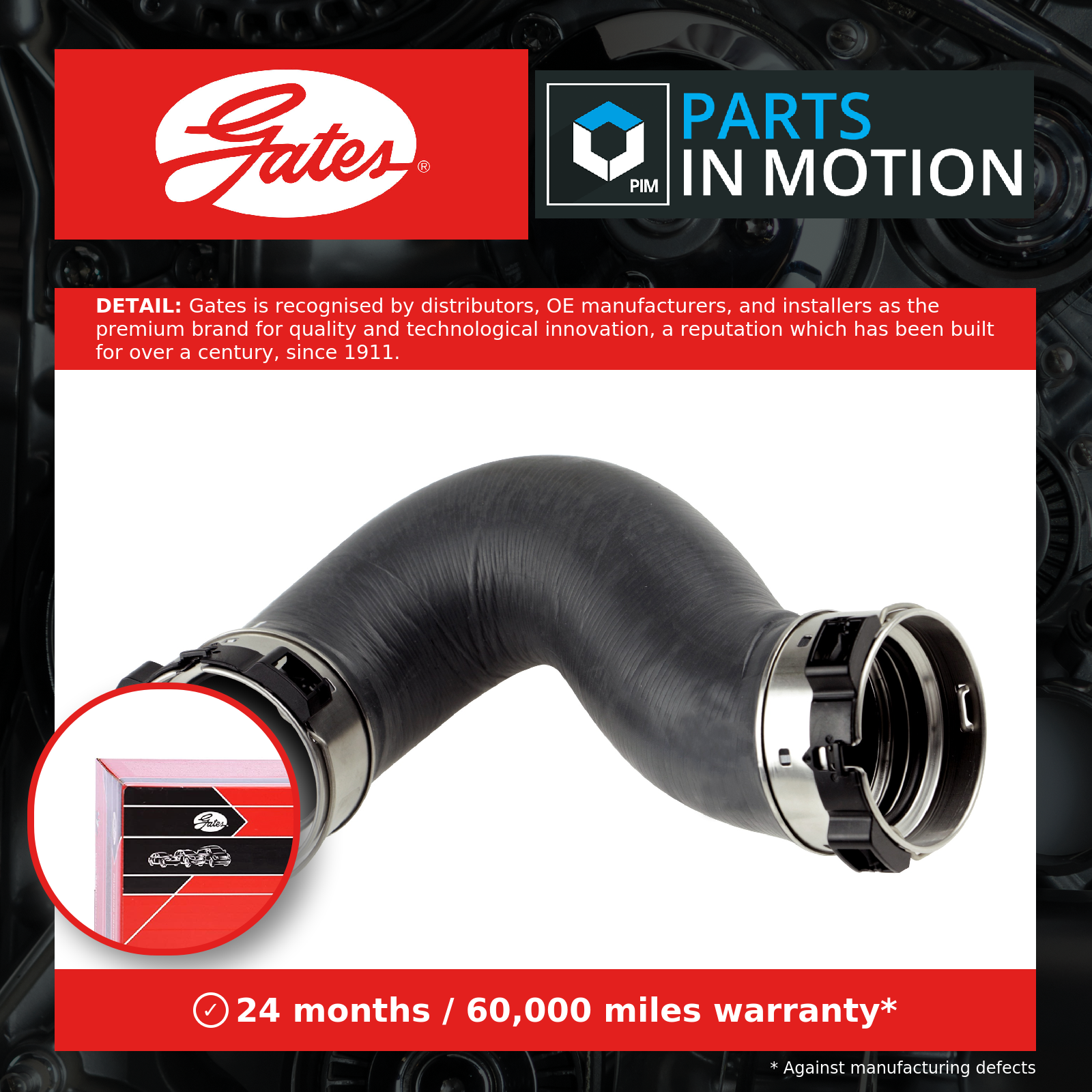 GATES 09-0840 Charger Air Hose for MERCEDES-BENZ,MERCEDES-BENZ (FJDA) - Image 14