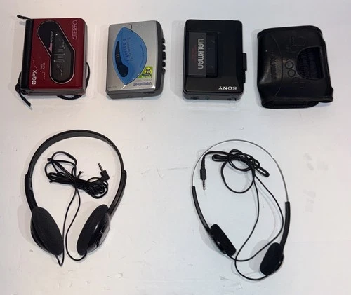 Vintage Sony Walkman Lot WM-2011 WM-FX193 GPX Panasonic XBS Case For Parts