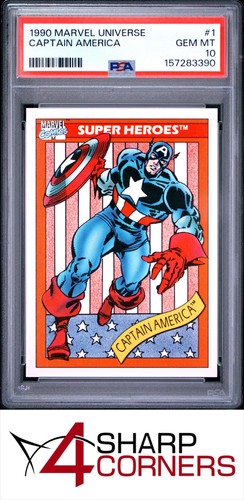 1990 MARVEL UNIVERSE #1 CAPTAIN AMERICA PSA 10