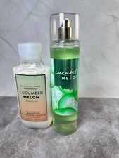 Bath  Body Works Cucumber Melon Fine Fragrance Body Mist  Body Lotion Set 8 oz