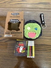 Fuggler Mini Backpack Keyring with Bonus Mini Stationery, Green
