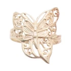 925 Sterling Silver Vintage Ring Modernist Swirly Butterfly Cutout Sz 9  RG33309