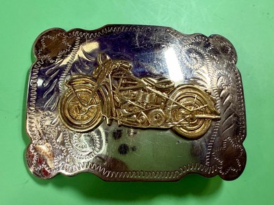 Vintage Motorcycle Cruiser Biker Rider Nickel Silver Hand  display picture 1