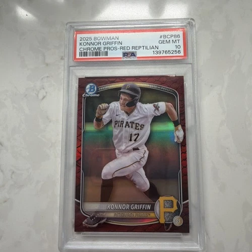 2025 Bowman chrome Reptilian Refractor /5 Konnor Griffin PSA 10 POP1!!