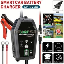 3000mA 6V 12V Fully Automatic Battery Charger Maintainer for Car Lithium LiFePO4