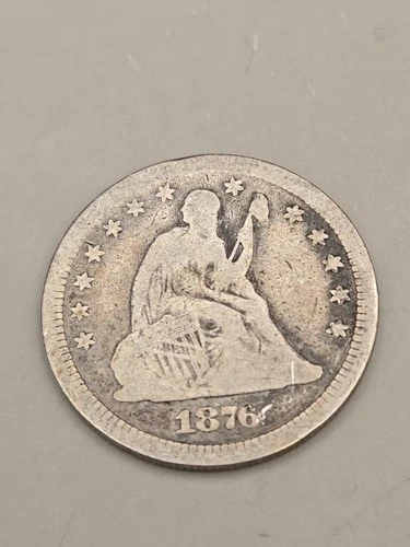 1876-CC Seated Liberty Quarter 25C - Carson City Mint
