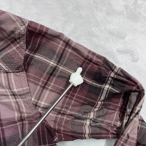 Carhartt Damen Red Maroon Plaid Flannel Button Down Hemd Gr. L Western - Bild 9 von 9