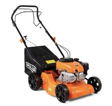 POLLOR Self Propelled Petrol Lawn Mower 132cc 40cm 4 Stroke Engine 45L Grass Bag