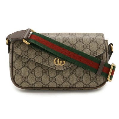 GUCCI Ophidia Mini Bag GG Supreme Sherry Line Shoulder Bag