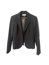 Calvin Klein Woman's Size 6 Gray 2 Button Stretch Blazer