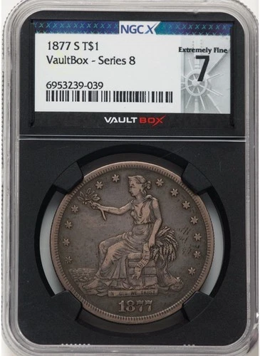 1877 S $1 Trade Dollar - NGC XF40 - NGCX Vaultbox 7 - Free Shipping