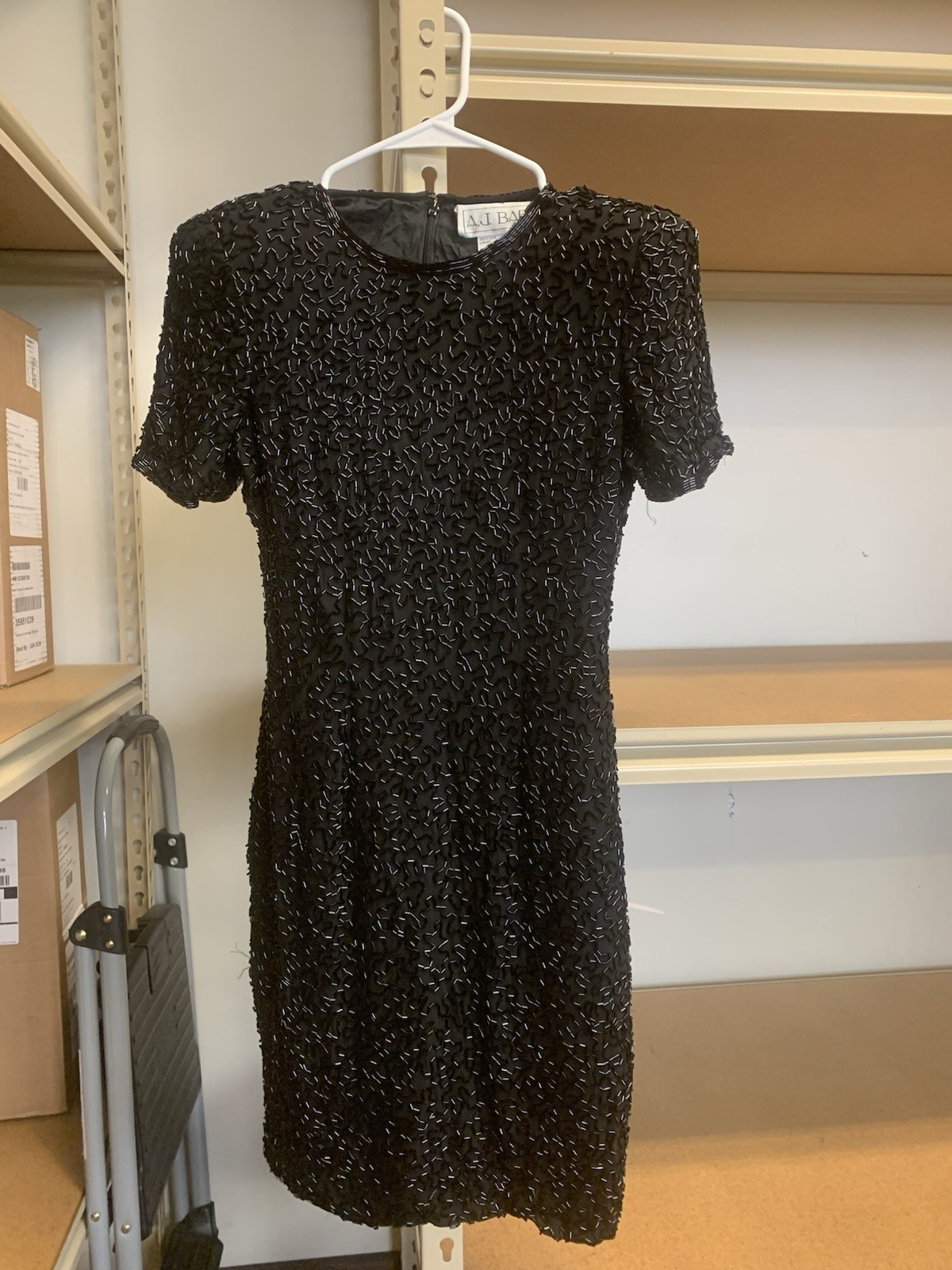 AJ Bari Silk Beaded Silk Vintage Formal Dress Women’s Size 4