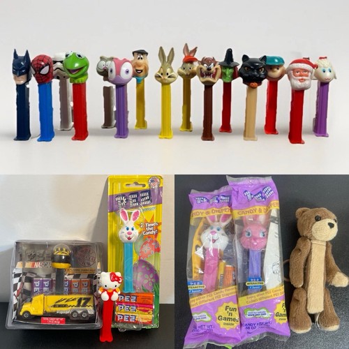 Lot of 21 Vintage PEZ Dispensers Star Wars Marvel Looney Tunes NASCAR & More