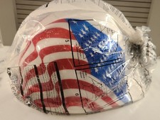 USA Flag MSA V-Gard Hard Hat Safety Helmet Type 1 Class E
