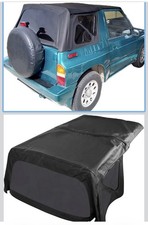 For 95-98 Suzuki Sidekick Geo Tracker Soft Top Zip Out Tinted Windows Black For 95-98 Suzuki Sidekick Geo Tracker Soft Top Zip Out Tinted Windows Black
