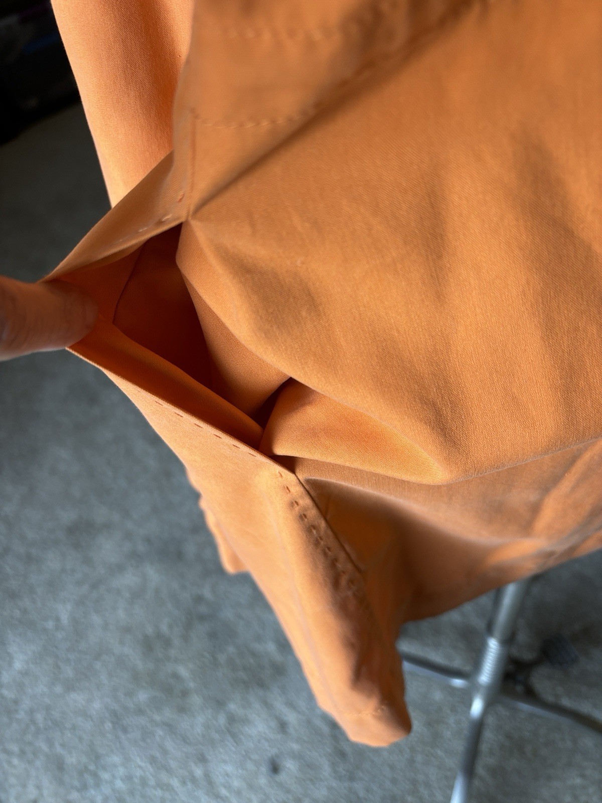 NEW Marina Rinaldi Orange Heide Hood 100percent SILK Rain Coat Jacket NWT $720 image 7