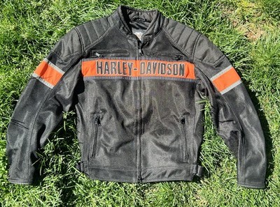 Harley Davidson Men s Trenton Colorblocked Mesh Riding Jacket/98111-16VM/Size M