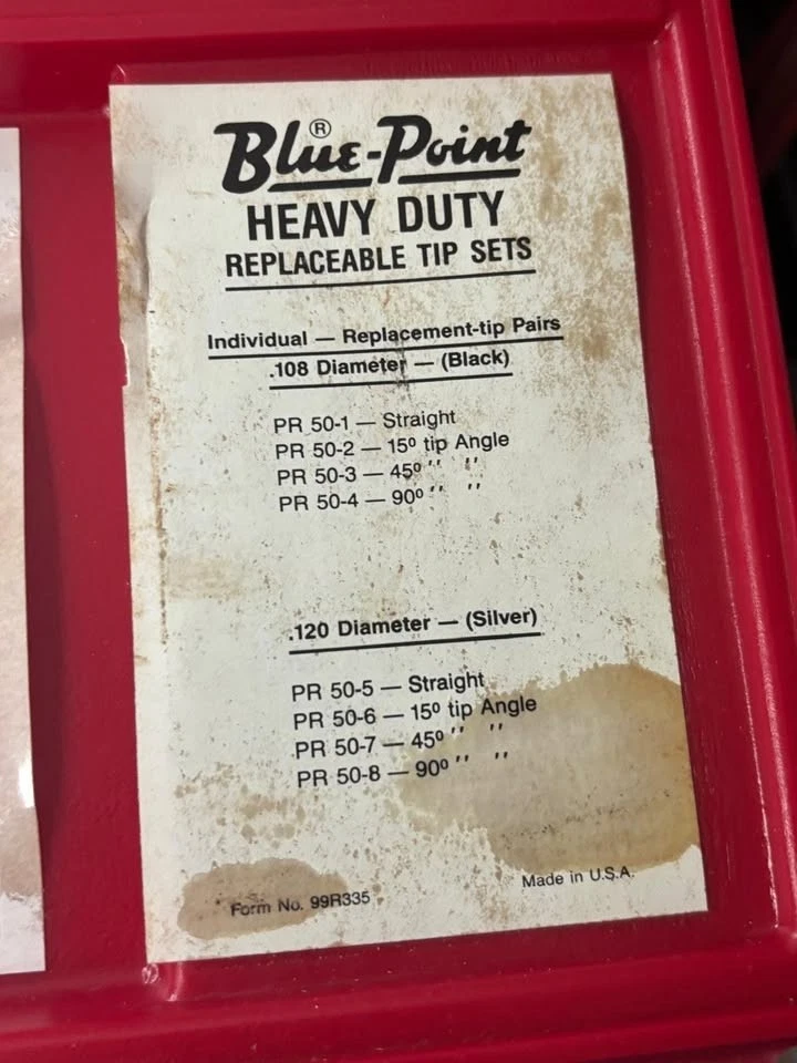 Juego de alicates de anillo a presión Blue Point punta reemplazable de alta resistencia #PR-50A EE. UU. Foto 3 de 4