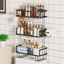 Bathroom Organizers and Storage, 3-Tier Wall Shelves, Over Toilet Rack with P...