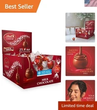Luxurious Lindt LINDOR Truffles with Smooth Milk Chocolate Center - 60 Count