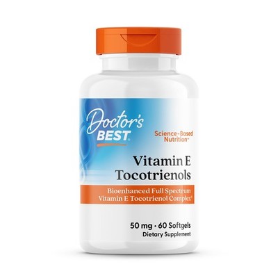Doctor's Best Vitamin E Tocotrienols contains TocoGaia 60 Count (Pack of 1)