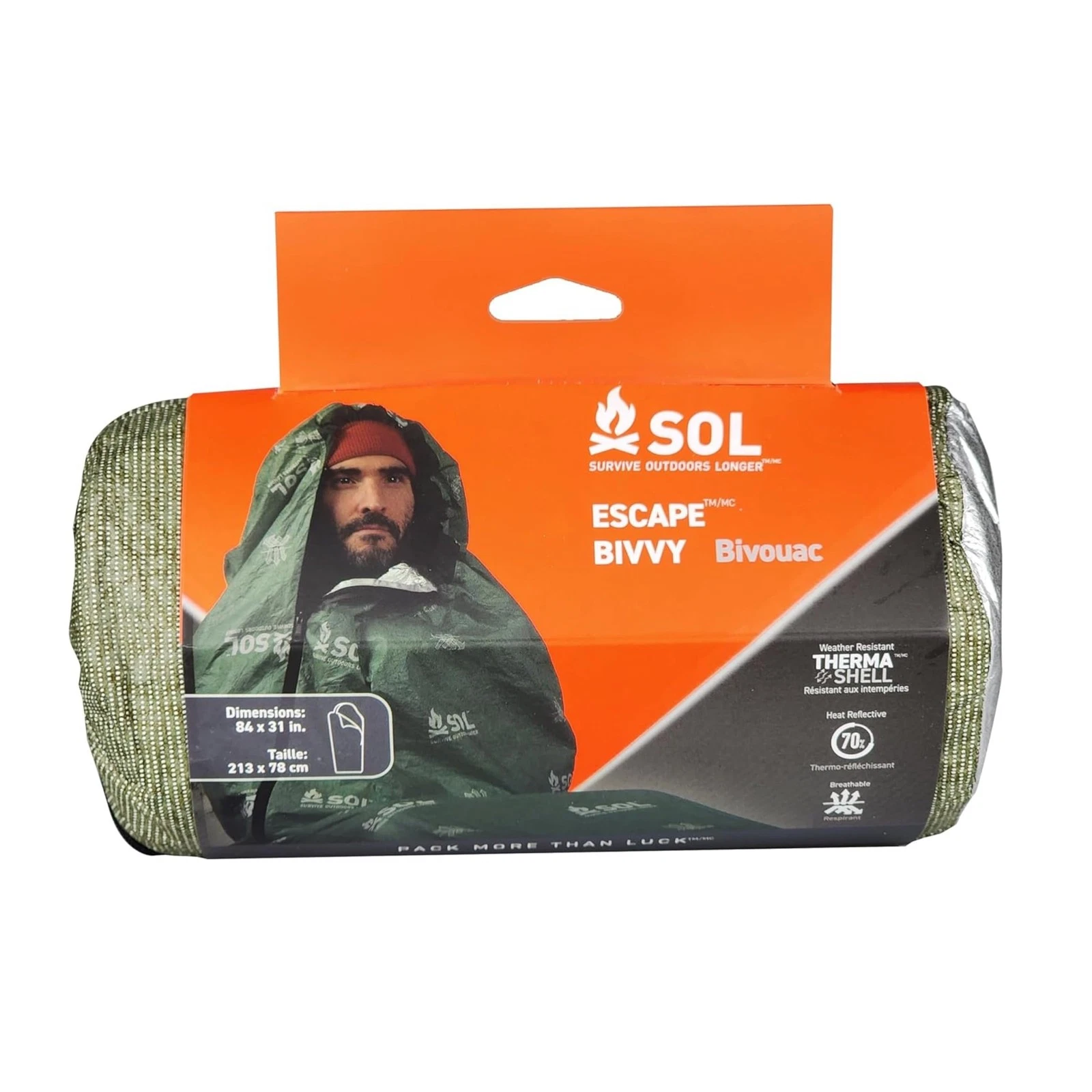SOL Escape Bivvy with Hood - Emergency Preparedness Blanket - Reflects Up to ...