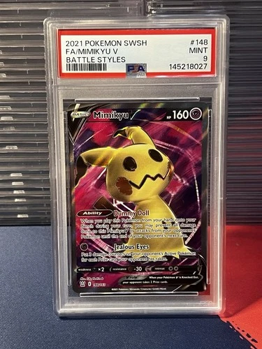 Pokémon Mimikyu V (Full Art) 148/163 Swsh05: Battle Styles Holo PSA 9