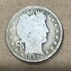 1898 Barber Quarter – Philadelphia Mint (No Mint Mark) – 90% Silver