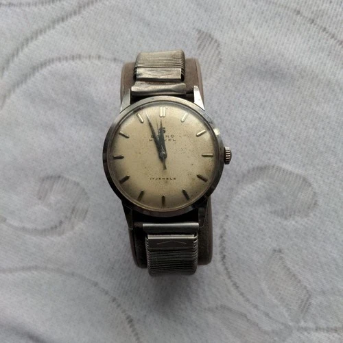 Reloj de cuerda manual SEIKO MARVEL 17J correa de acero antiguo usado - Imagen 1 de 2