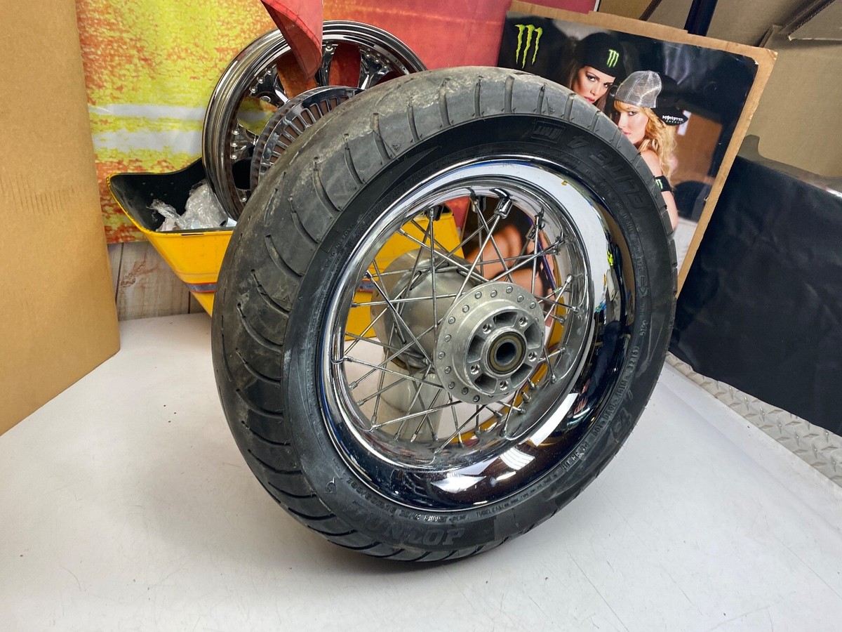 OEM 09-24 Harley Touring Laced Wire 40 Spoke Smoothie Rear Wheel
