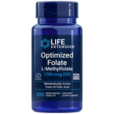 Optimized Folate L-Methylfolate 1700mcg - 100 Veg Tabs Life Extension