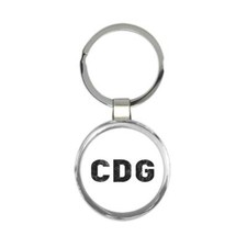 France Paris Charles de Gaulle Airport CDG : Gift Round Keychain Airline Travel