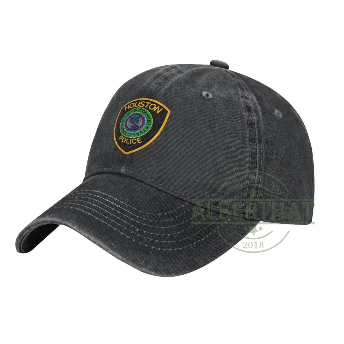 Houston Police Department Unisex Denim Hat Adjustable Baseball Cap