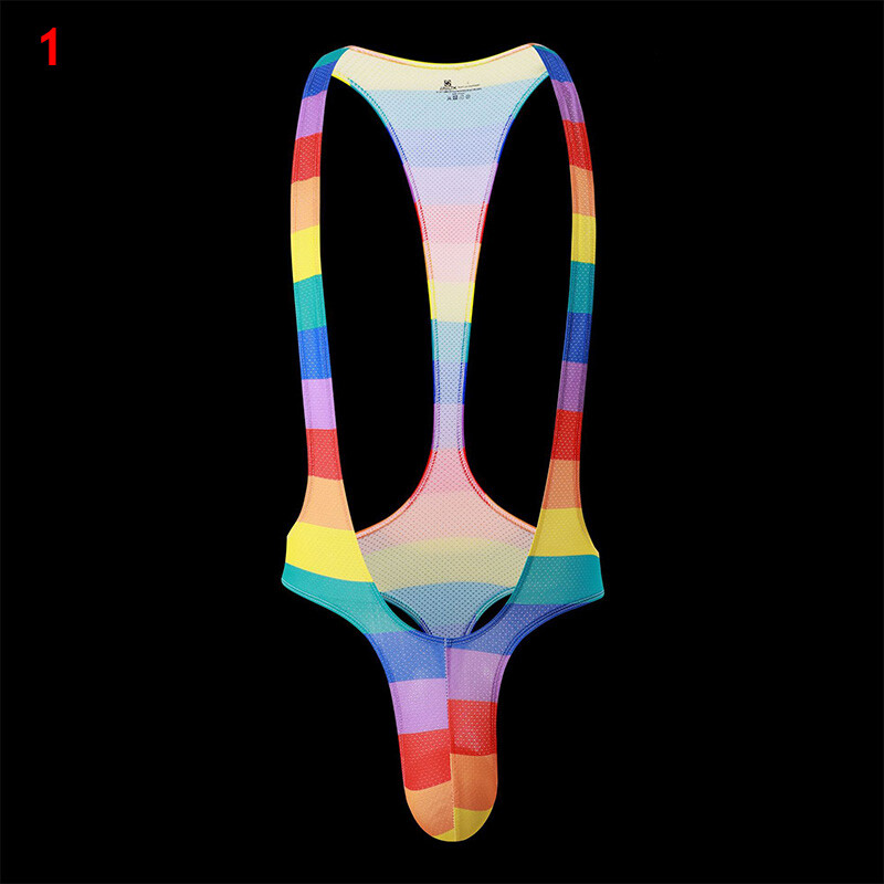 Sexy Men Bodysuits Jockstrap Leotard Underwear Jumpsuits Lingerie Body Shapers