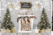 Merry Christmas Backdrop 7x5ft Elegant Room Photography Background Xmas...