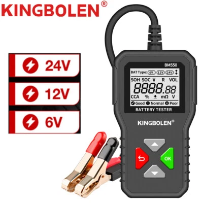 KINGBOLEN BM550 12V Testeur de batterie Automobile Test Alternateur Analyseur