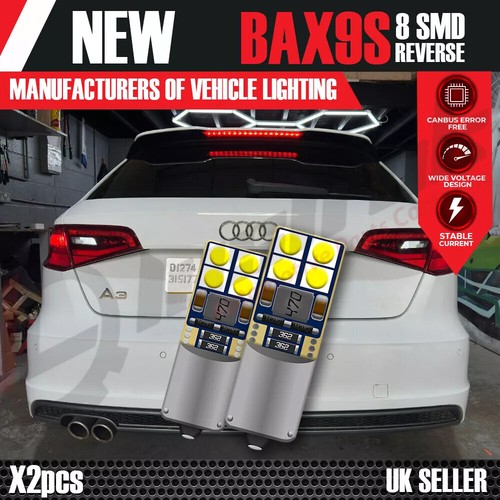 2x Audi A3 S3 RS3 8V Rückwärtsgang Weiß Canbus Birnen 8smd 3030 SMD Fehlerfrei BAX9S - Bild 1 von 5