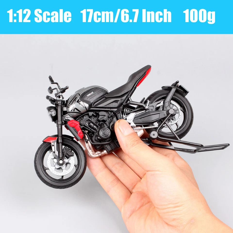 Welly escala 1/12 Triumph Trident 660 2021 diecast motocicleta modelo bicicleta de juguete Foto 4 de 4