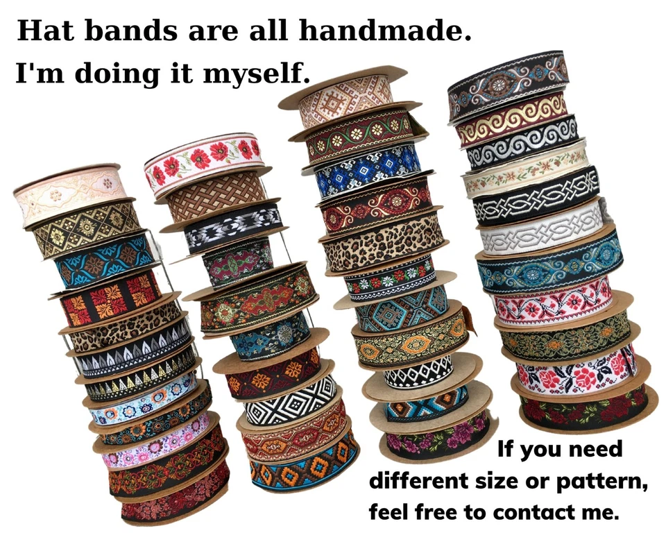 Бирюзовый западный стиль шляпа группы, регулируемый ковбой шляпа группы для женщин или мужчин - Изображение 4 из 4