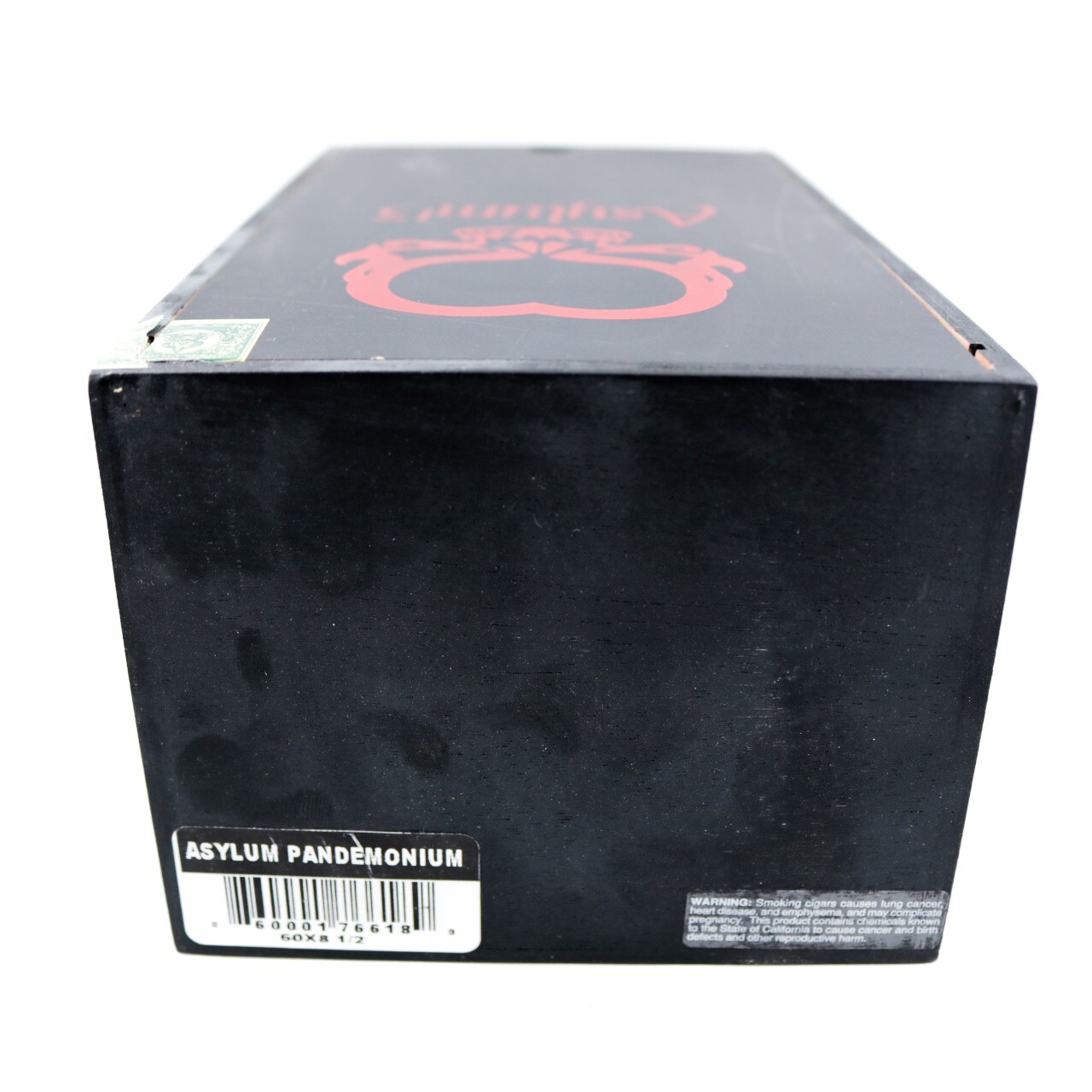 Asylum 13 Pandemonium 60 x 8 1/2 Empty Wood Cigar Box 9" x 5.25" x 4.25"