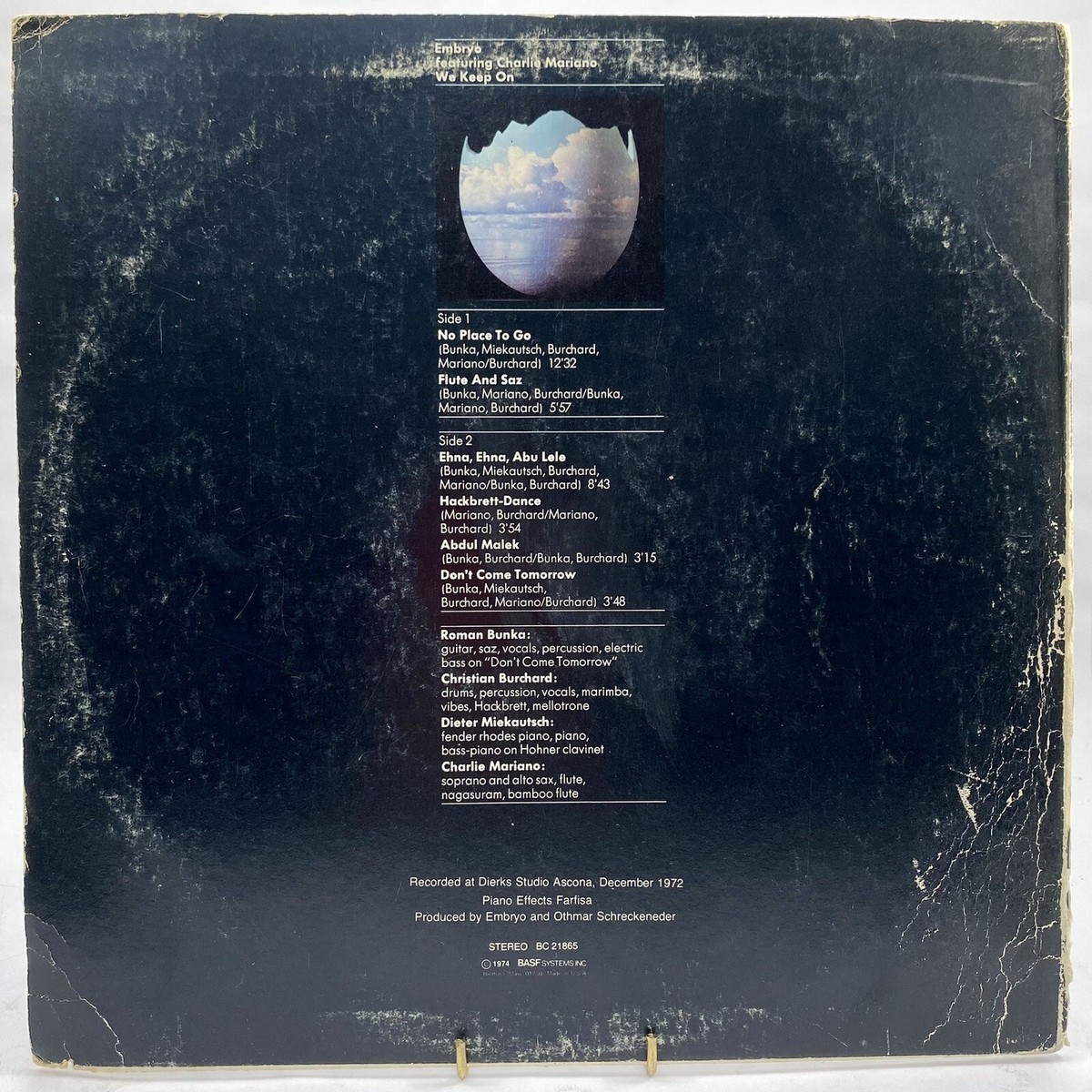 EMBRYO WE KEEP ON 1974 LP EXC Vinyl Record RARE Krautrock BASF US