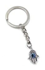 Protective Hand Fatima Hamsa Keychain Pendant Silver Pendant Keychain