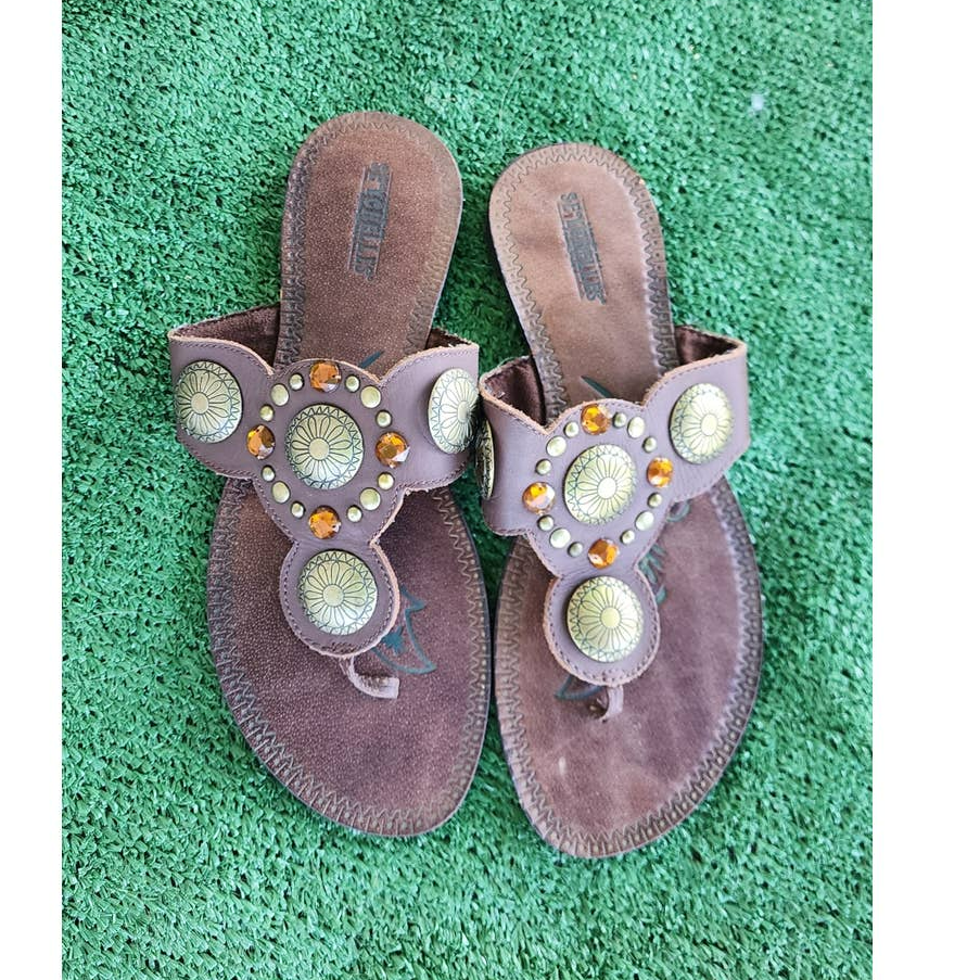 APL Sandali nuovi Seychelles marroni impreziositi da perizoma taglia 8