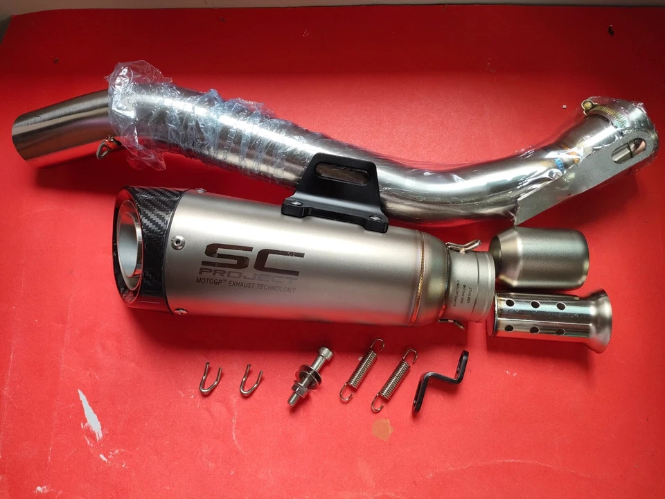 Escape 2" pulgadas carbono para Kawasaki ZX6R tubo medio Slip-on Plus 1995-2023 Foto 2 de 4