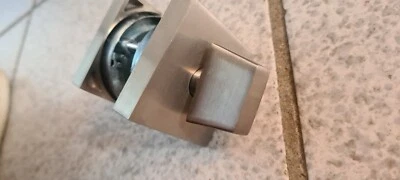 rosace porte et loqué gris acier inoxydable - Photo 1/4