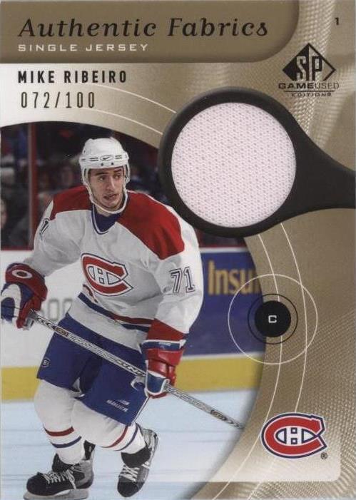 2005-06 SP Game Used Edition - Authentic Fabrics Mike Ribeiro #AF-MI ...