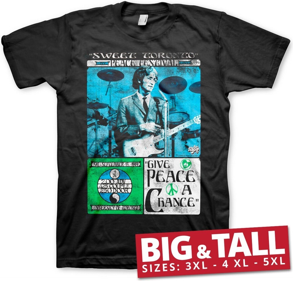 The Beatles John Lennon Toronto Peace Festival Big - Tall T-Shirt Black