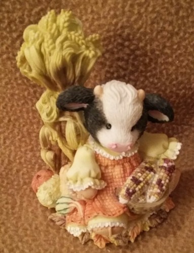 Mary's Moo Moos Figurine 1995 "The Cows In The Corn" #142840L - Picture 3 of 8